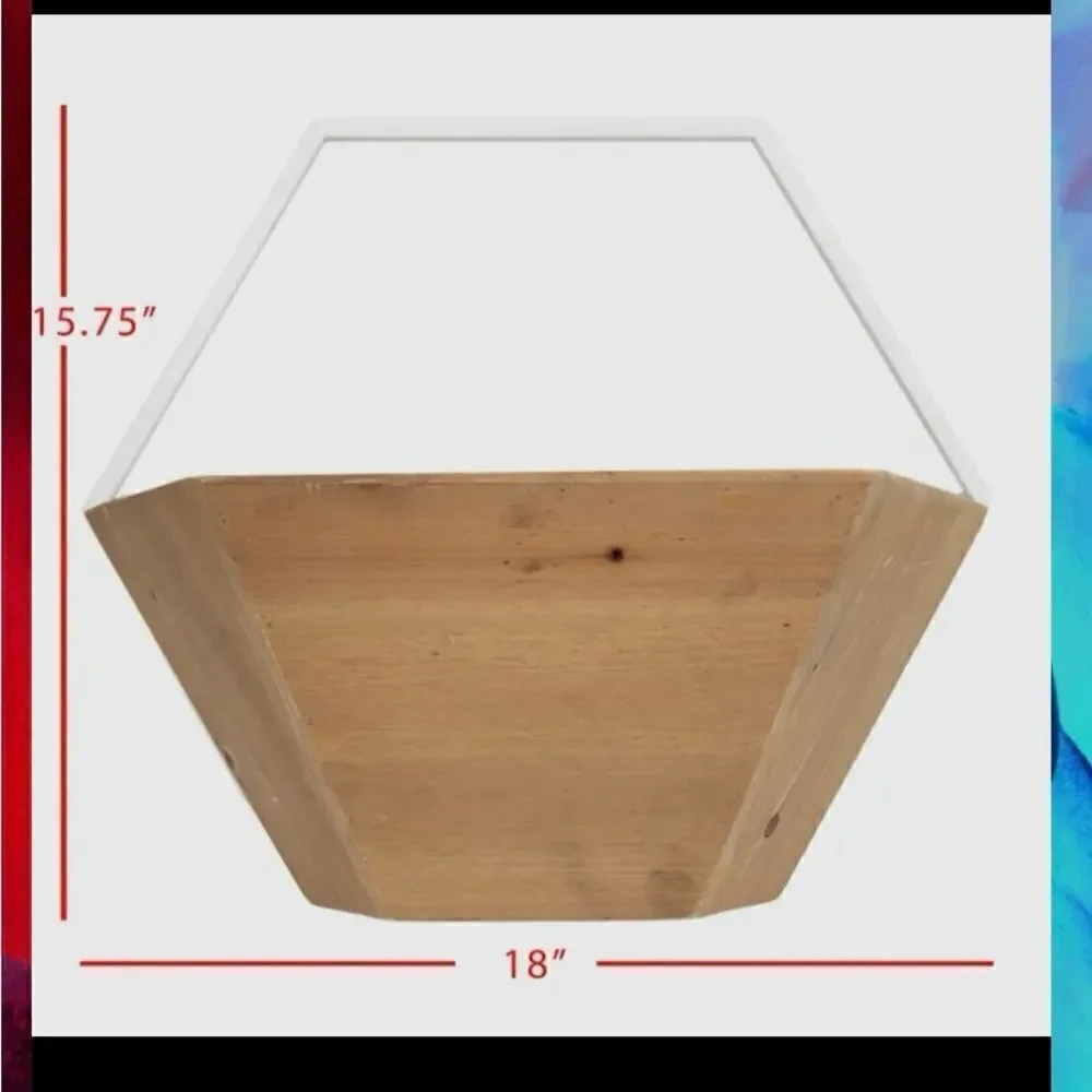Wall Pocket Wood Organizer